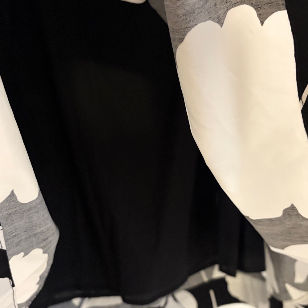 kate spade/target collab Black and White Floral Full Skirt lined with pockets S - Picture 4 of 8